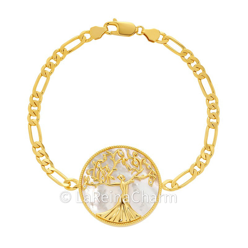 Limited Edition Arina Humanity Bracelet | 18K Gold-Plated | Mother of Pearl