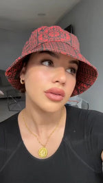 Load image into Gallery viewer, Palestina Road of Stars | Red/Black | Bucket Hat
