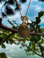 Load image into Gallery viewer, Colombia Coin Butterfly Charm Necklace
