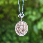 Load image into Gallery viewer, Moon Goddess Greek Coin Necklace
